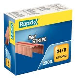 Rapid® Heftklammern 24/6mm Red Stripe, verzinkt, mit Sollbruchstelle, 2000 Stück Heftklammern 24/6