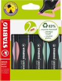 STABILO® Umweltfreundlicher Textmarker - GREEN BOSS Pastel - 4er Pack - Hauch von Minzgrün, rosiges Rouge, zartes Türkis und Schimmer von Lila
