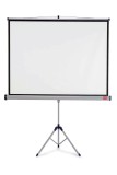 nobo® Projektionsleinwand mit Dreibeinstativ, 2000 x 1513 mm, Bildformat 4:3 Projektionsleinwand