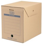 Elba Sammelcontainer tric system maxi - stabile Wellpappe für A4, natur braun Archivbox braun A4