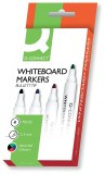 Q-Connect® Whiteboard Marker - 1,5 - 3 mm, 4er Pack sortiert Boardmarkeretui 1,5 - 3 mm Rundspitze