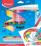 Maped® Farbstiftetui ColorPeps OOPS - 24 Farben sortiert, mit Radiergummi Farbstiftetui 2,9 mm