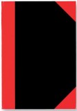 STYLEX® Kladde - A6, kariert, Hardcover, schwarz/rot, 96 Blatt Kladde A6 kariert 60 g/qm 96 Blatt