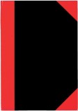 STYLEX® Kladde - A4, kariert, Hardcover, schwarz/rot, 96 Blatt Kladde A4 kariert 60 g/qm 96 Blatt
