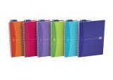 Oxford Office My Colours - A4, kariert, Kopfleiste / Doppelrand, Spiralbuch, 90 Blatt, sortiert A4