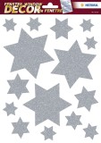 Herma 15110 Fensterbilder Sterne silber - 15 Stück Fensterbild Sterne silber 21 cm 29,7 cm Folie