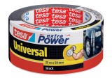tesa® Gewebeklebeband extra Power Universal - 25 m x 50 mm, schwarz Gewebeband 50 mm x 25 m schwarz