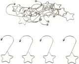 Weihnachtsschmuck Aufhänger - 20 Stück, 5 cm, Metall, silber Baumschmuckaufhänger Stern silber