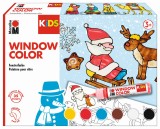 Marabu Window KiDS Color Set Christmas - 6x 25 ml Window Color sortiert auf Wasserbasis