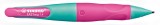 STABILO® Ergonomischer Druck-Bleistift für Linkshänder - EASYergo 1.4 in türkis/neonpink - Einzelstift - inklusive 3 dünner Minen - Härtegrad HB