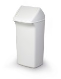 Durable Abfallbehälter DURABIN FLIP 40 - 40 l, rechteckig, weiß Abfallsammler 40 Liter 366 mm