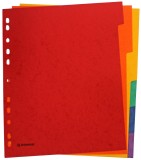 DONAU Register - blanko, Karton, A4 ÜB, 6 Blatt, 6-farbig Register A4 Überbreite blanko 6 Blatt