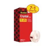Scotch® Klebeband Crystal Tape - 19 mm x 33 m, transparent, 8 Rollen Klebeband 19 mm x 33 m 26 mm