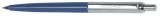 Q-Connect® Druckkugelschreiber - M, blau/silber Kugelschreiber Druckmechanik blau/silber blau