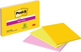 Post-it® SuperSticky Haftnotizblock Super Sticky Meeting Notes - 152 x 101 mm, neonfarben, 3x45 Blatt