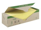 Post-it® Haftnotizblock Recycling Notes - 76 x 76 mm, gelb, 24x 100 Blatt Haftnotiz gelb 76 mm