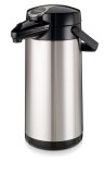 COFFEMA Pumpkanne Furento - 2,2 L, Edelstahlinnenzylinder Mantel aus rostfreiem Stahl Edelstahl