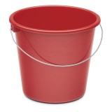 Nölle Eimer - Plastik, rund, 5 Liter, rot Wischeimer rot 5 Liter 24 cm