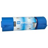 Starpak Müllsäcke - 120 L, LDPE, blau, 50 Stück Müllbeutel 120 L 70 cm 110 cm blau 45 my