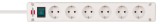 brennenstuhl® Steckdosenleise Bremounta - 6-fach, 3m, weiß, mit Schalter Steckdosenleiste 3,0 m