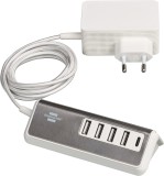 brennenstuhl® ®estilo USB-Multiladegerät -  1,5m, 4xUSB A + 1xUSB C PD18W Ladestation 1,5 m