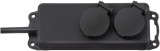 brennenstuhl® Steckdosen-Verteiler IP44 - 2-fach, 2m, schwarz, ohne Schalter, Outdoor 2-fach 2,0 m