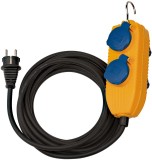 brennenstuhl® Baustellenkabel IP54 mit Powerblock -4-fach, 5m, H07RN-F3G1,5 schwarz/gelb 5 m