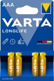 Varta Batterien LONGLIFE - AAA/LR03, 4 Stück, blau/gelb Batterie Micro/LR03/AAA 1,5 Volt 2700 mAh
