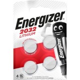 Energizer Knopfzellen-Batterie Lithium CR2032 3,0Volt - 4 Stück Knopfzellen-Batterie CR2032 3 Volt