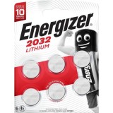 Energizer Knopfzellen-Batterie Lithium CR2032 3,0Volt - 6 Stück Knopfzellen-Batterie CR2032 3 Volt