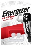 Energizer Knopfzellen-Batterie Alkaline LR43/186/AG12 1,5Volt 2 Stück Knopfzellen-Batterie 1,5 Volt