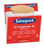 Salvequick® Fingerkuppen-Pflaster XL - 6x 15 Stück, elastisch Pflaster braun Textil 58 mm 87mm