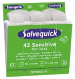 Salvequick® Pflaster-Strips sensible - 6x 43 Stück, weiß Geeignet für Allergiker Pflaster weiß