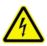moedel® Warnung vor elektrischer Spannung ISO 7010, Folie selbstklebend, 10 cm Seitenlänge