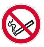 moedel® Rauchen verboten ISO 7010, Folie selbstklebend, Ø 10 cm Verbotsschild Rauchen verboten