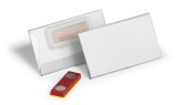 Durable Namensschild Magnet - 75 x 40 mm, Kunststoff, transparent, 25 Stück Namensschild 75 x 40 mm