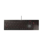 CHERRY Tastatur KC 6000 - schwarz Tastatur schwarz USB Kabel 1,8 m 44 cm 1,5 cm