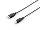 equip USB 2.0 Cable Type A Male to Type B Male 1.8m USB Kabel 1,8 m schwarz