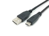 equip USB 2.0 Type-A to C, M/M, 2.0m, Black USB Kabel 2,0 m schwarz