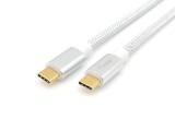 equip USB 3.2 Gen 2x1 Type-C to C, M/M, 1.0m, 5A, White USB Kabel 1,0 m weiß