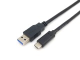 equip USB 3.2 Gen 1x1 Type-A to C, M/M , 2.0m, Black USB Kabel 2,0 m schwarz