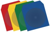 MediaRange CD/DVD Papierhüllen - farbig sortiert, 100 Stück CD/DVD Hüllen Papier sortiert