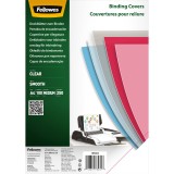 Fellowes® Deckblätter - A4, PET 250 g/qm, glatt transparent, 100 Stück Deckblätter transparent