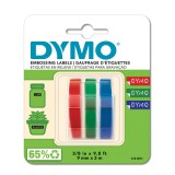 Dymo® Prägeband Starter-Set - 9 mm x 3 m, sortiert, 3 Stück Prägeband 524709, 524702 und 524706