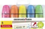 Eberhard Faber Textmarke Mini Glitzer Neon - 5 Farben, Kunststoffetui Textmarker 2 - 5 mm