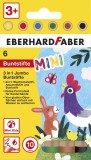 Eberhard Faber Farbstiftetui Jumbo Mini Kids 3in1 - 6er Etui Farbstiftetui 6 Farben sortiert 10 mm