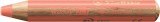 STABILO® Buntstift, Wasserfarbe & Wachsmalkreide - woody 3 in 1 - Einzelstift - pastellrot 10 mm