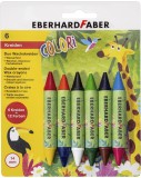 Eberhard Faber Wachsmalkreide Colori Duo - 6 Farben, Blisterkarte Wachsmalstifte 12 Farben sortiert