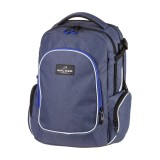 walker® Schulrucksack Wizzard Campus Evo - blue ivy / blue USB-Ladeanschluß außen Schulrucksack