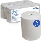 Scott® Rollenhandtücher Control - 1-lagig, weiß, 6 Rollen à 300 m, weiß, Extra Strong weiß